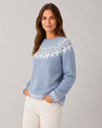 Women's Fair Isle Crew Neck Jumper – Snowflake Yoke