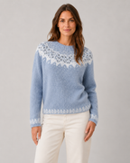 Women's Fair Isle Crew Neck Jumper – Snowflake Yoke