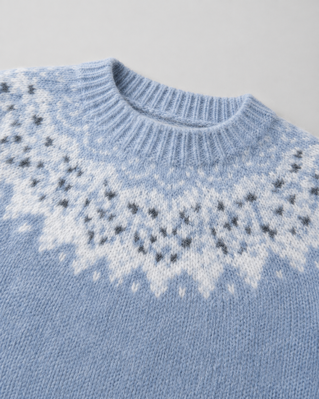 Women's Fair Isle Crew Neck Jumper – Snowflake Yoke