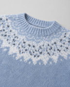Women's Fair Isle Crew Neck Jumper – Snowflake Yoke