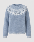Women's Fair Isle Crew Neck Jumper – Snowflake Yoke