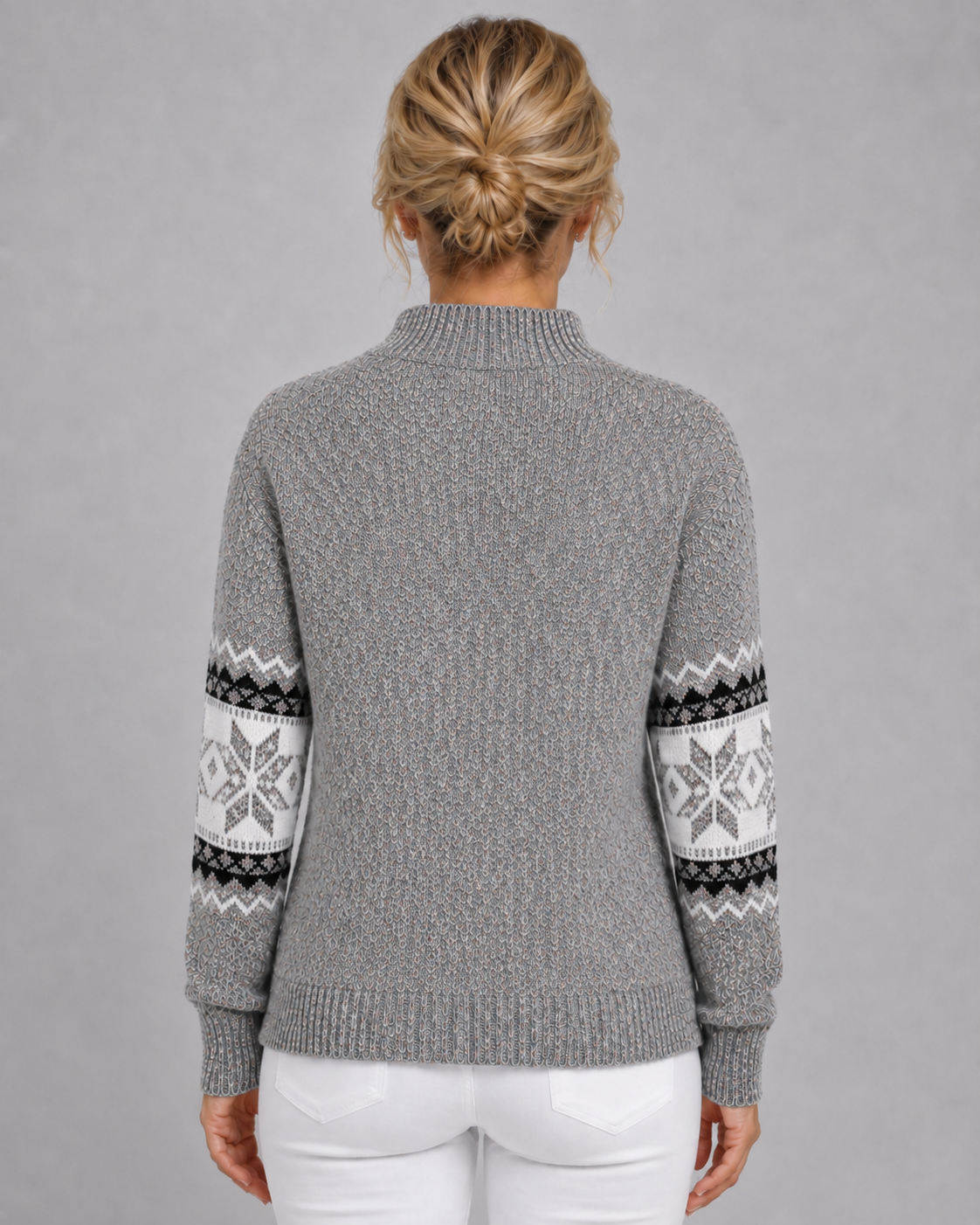 Women's Fair Isle Mock Neck Jumper – Nordic Knit
