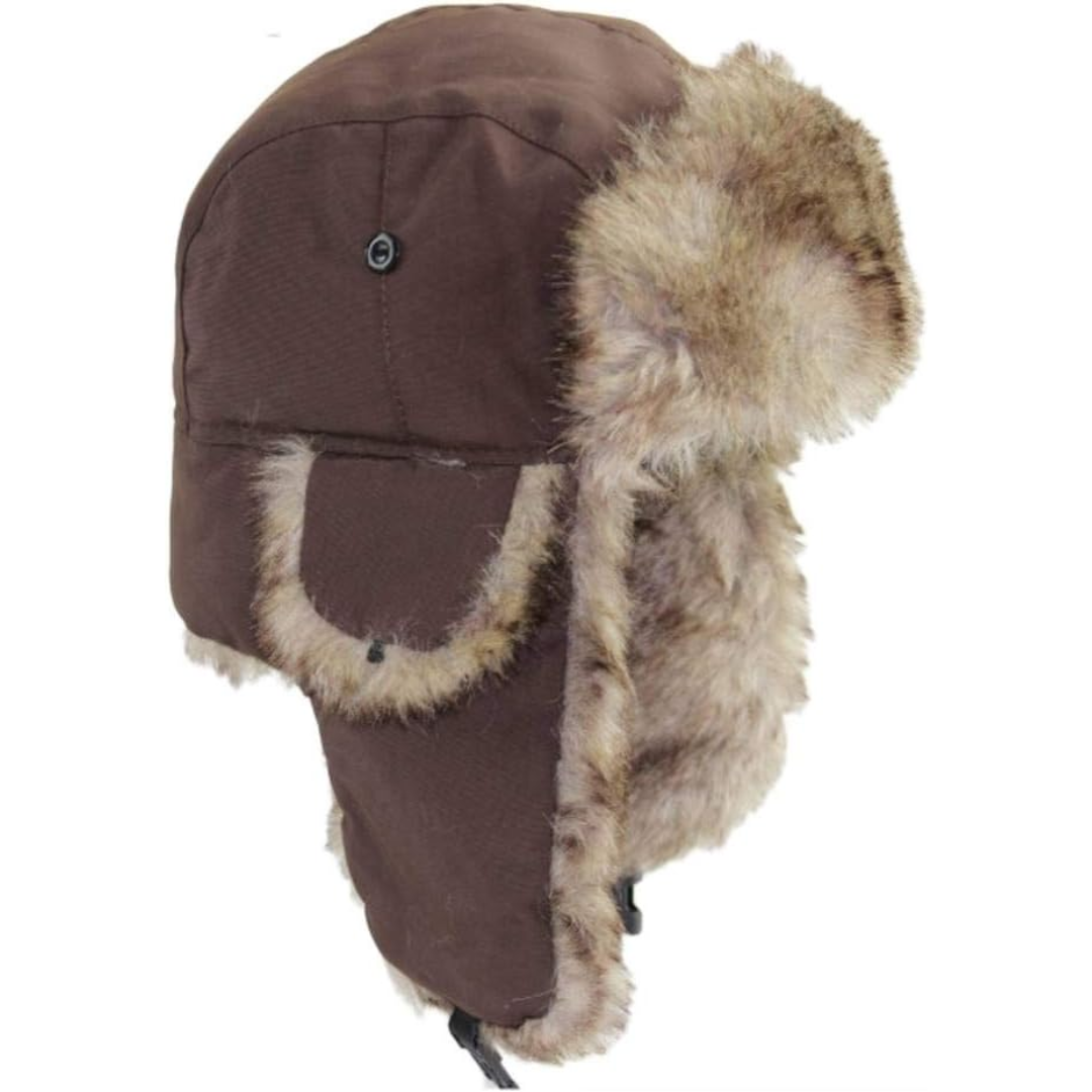 Women's Faux Fur Trapper Hat with Ear Flaps