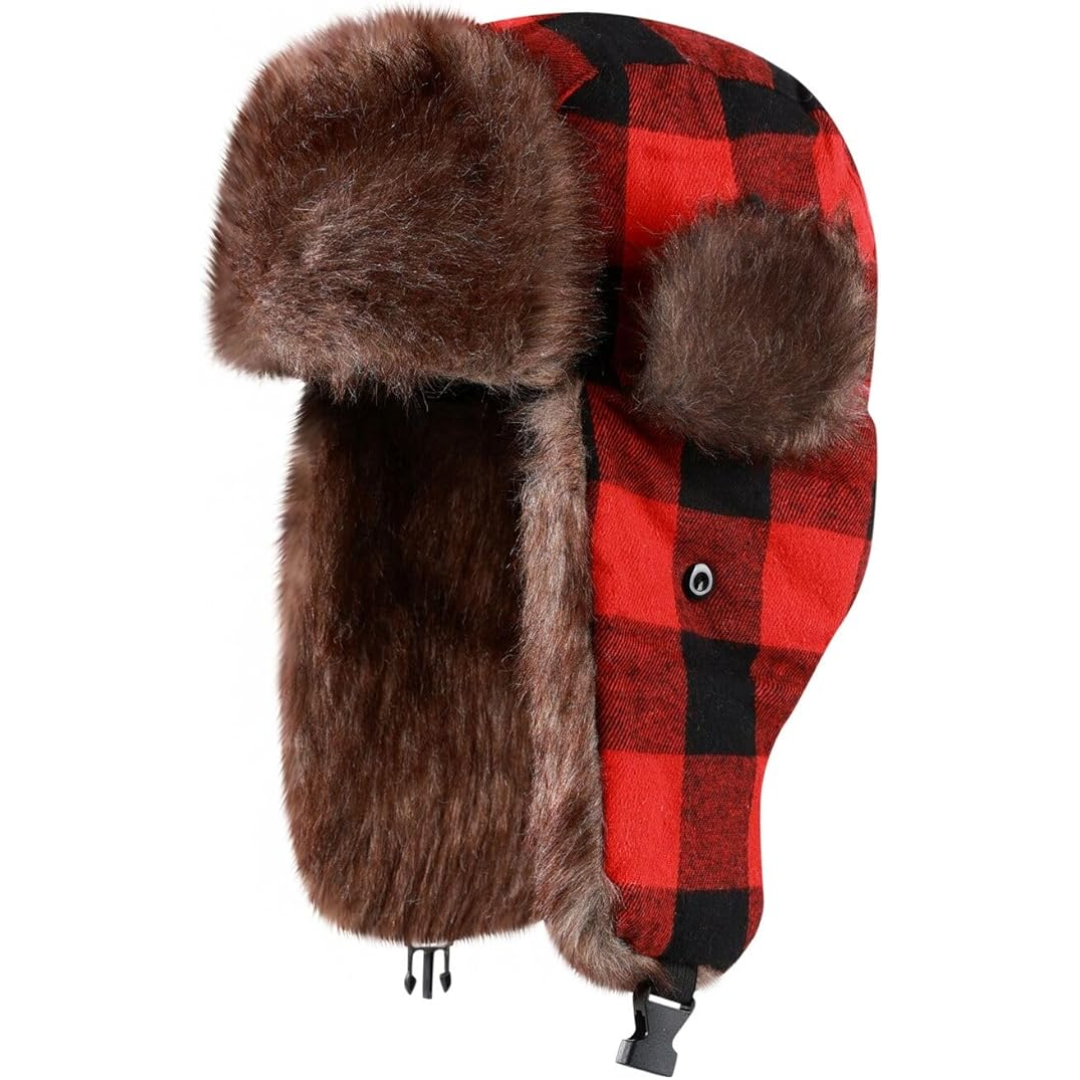 Women's Faux Fur Trapper Hat with Ear Flaps