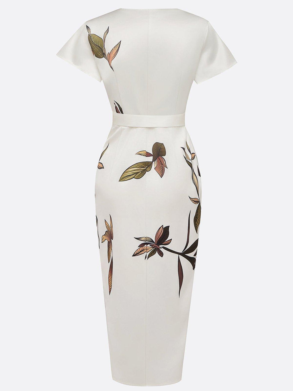 Women's Flutter Sleeve Wrap Dress – Tie Waist