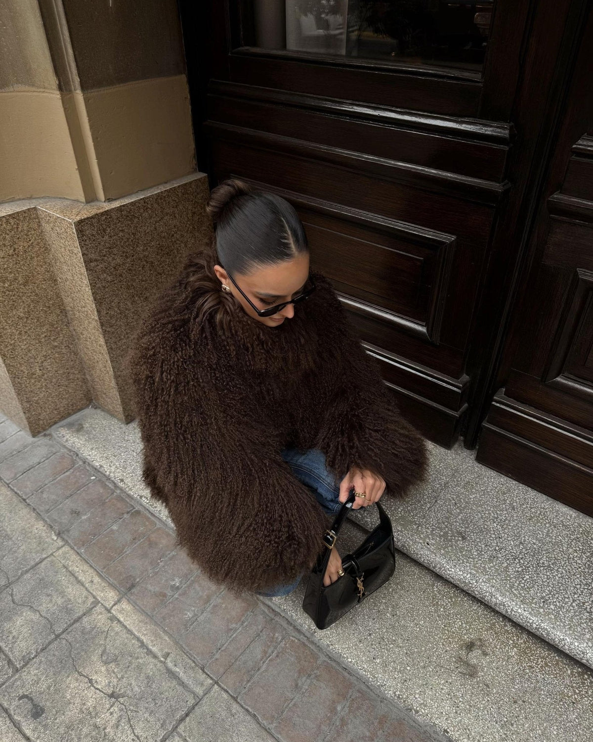 Kacob | Women's Fluffy Faux Fur Coat – Winter Fur Coat for Day and Evening