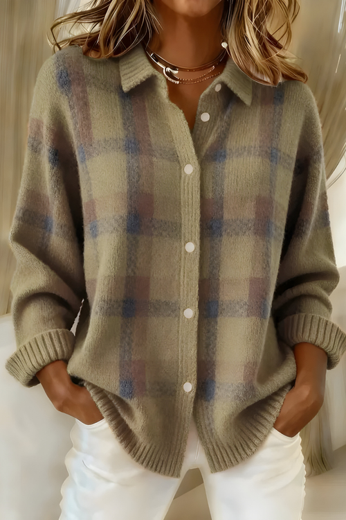 Kacob | Women's Fluffy Knit Open Front Cardigan – Relaxed Knitted Layering Cardigan