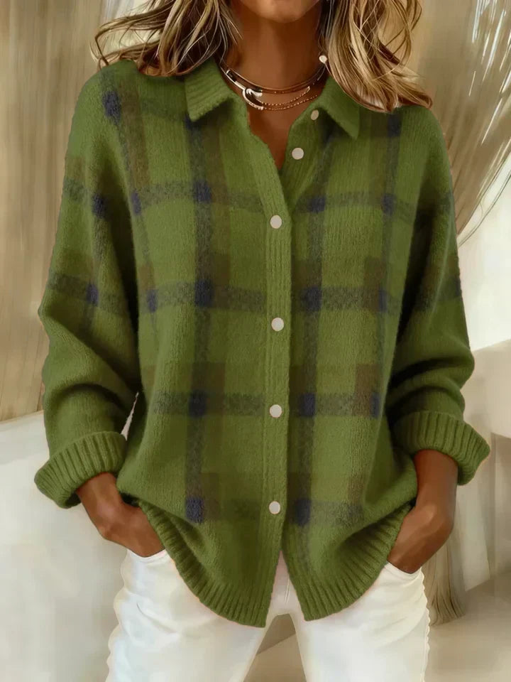 Kacob | Women's Fluffy Knit Open Front Cardigan – Relaxed Knitted Layering Cardigan