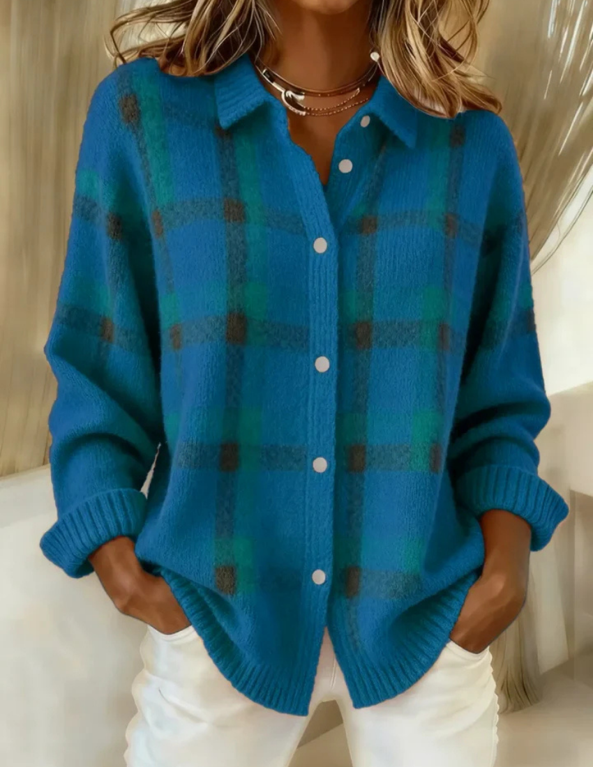 Kacob | Women's Fluffy Knit Open Front Cardigan – Relaxed Knitted Layering Cardigan