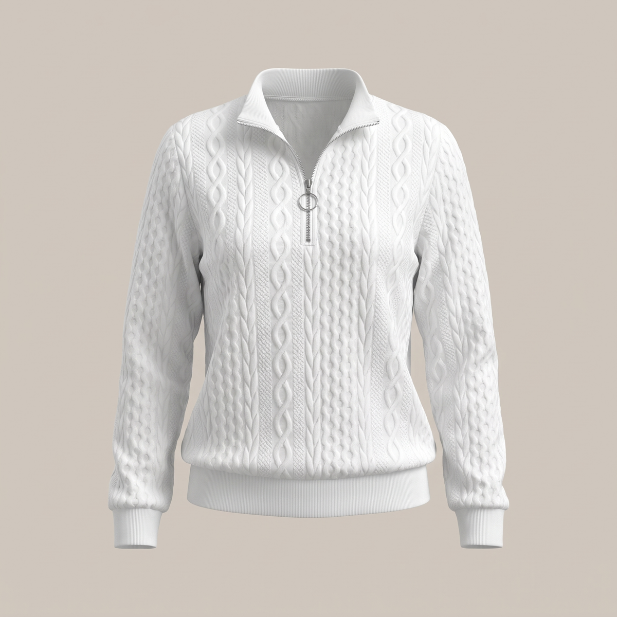 Kacob | Women's Half Zip Hooded Jumper – Loose Fit Quarter Zip Sweater