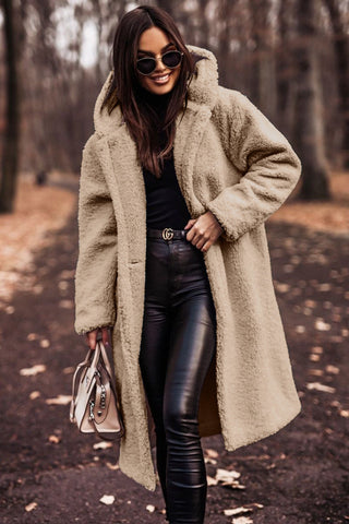 Kacob | Women's Hooded Faux Fur Coat – Long Winter Fur Coat