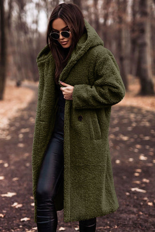 Kacob | Women's Hooded Faux Fur Coat – Long Winter Fur Coat