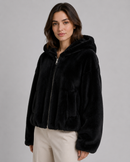 Kacob | Women's Hooded Faux Fur Zip-Up Jacket