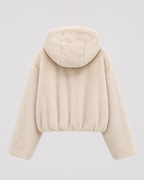 Women's Hooded Faux Fur Zip-Up Jacket