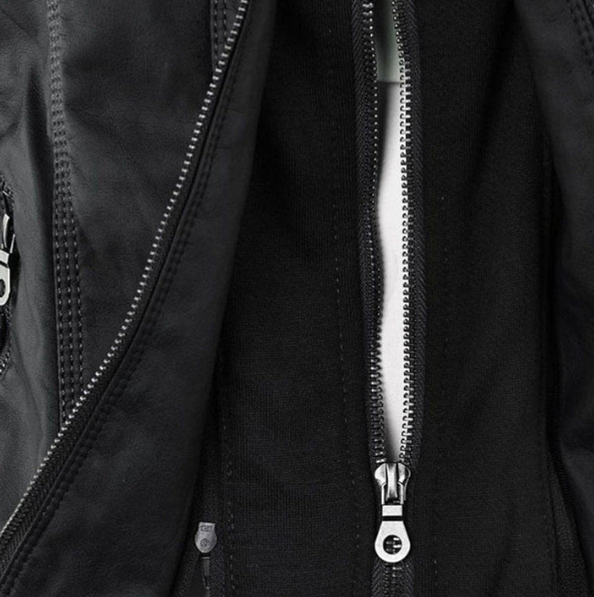 Kacob | Women's Hooded Faux Leather Biker Jacket – Fitted Zip Up Moto Jacket