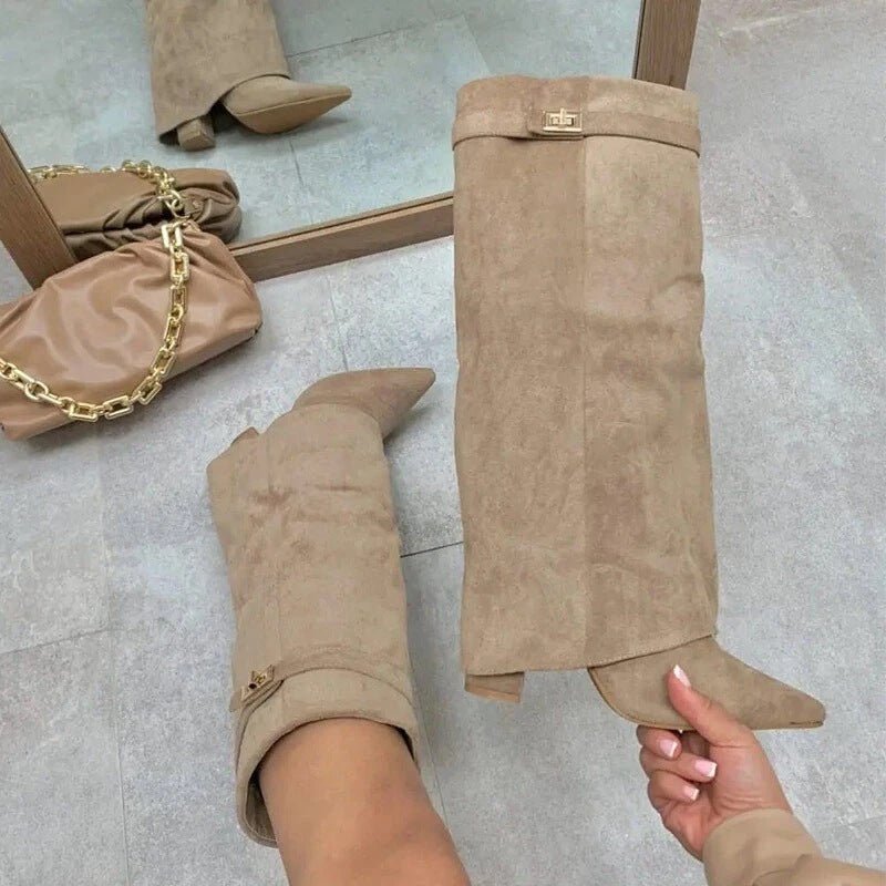 Kacob | Women's Knee High Boots – Tall Shaft Long Boots for Skirts and Jeans