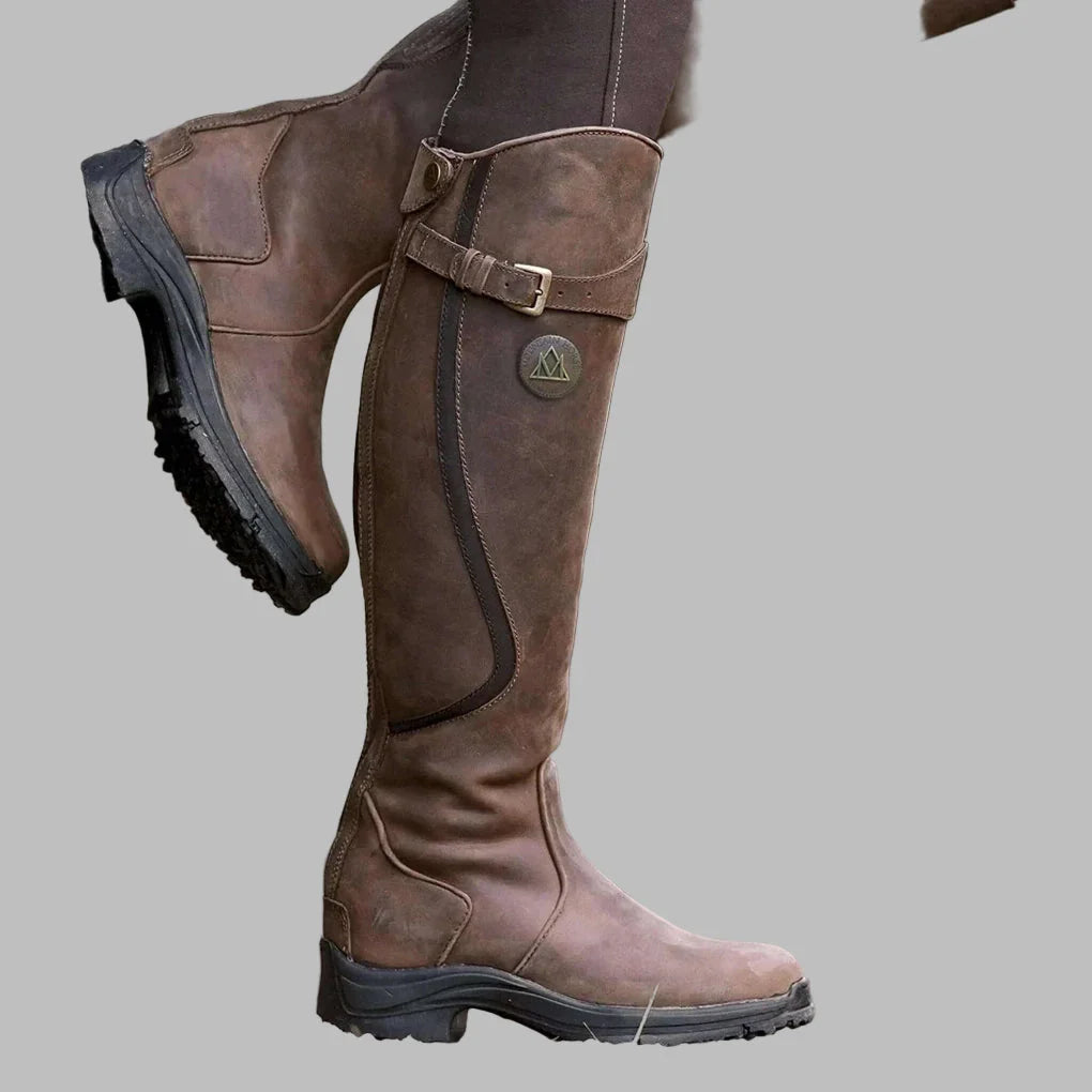 Women's Knee High Riding Boots – Buckle Detail