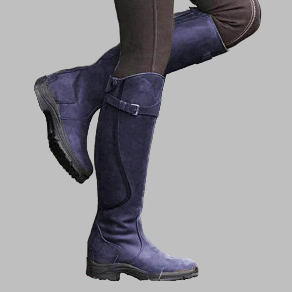 Women's Knee High Riding Boots – Buckle Detail