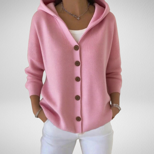 Kacob | Women's Knitted Hooded Cardigan – Relaxed Autumn Layering Knit