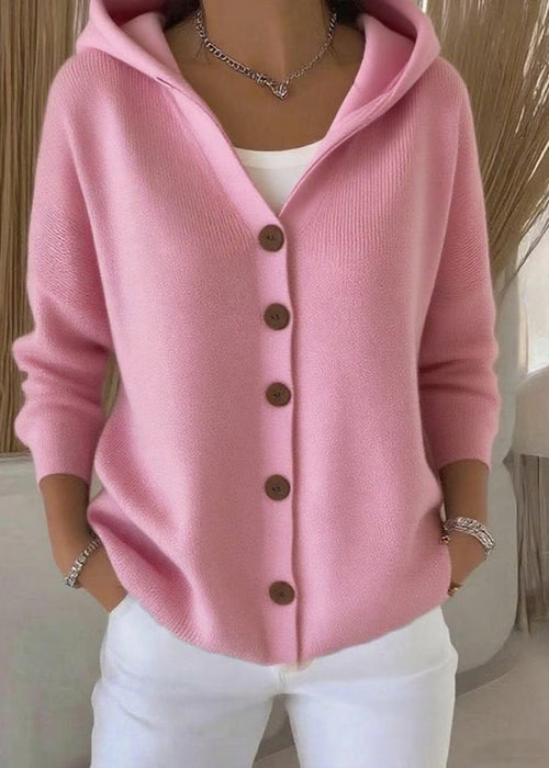 Kacob | Women's Knitted Hooded Cardigan – Relaxed Autumn Layering Knit