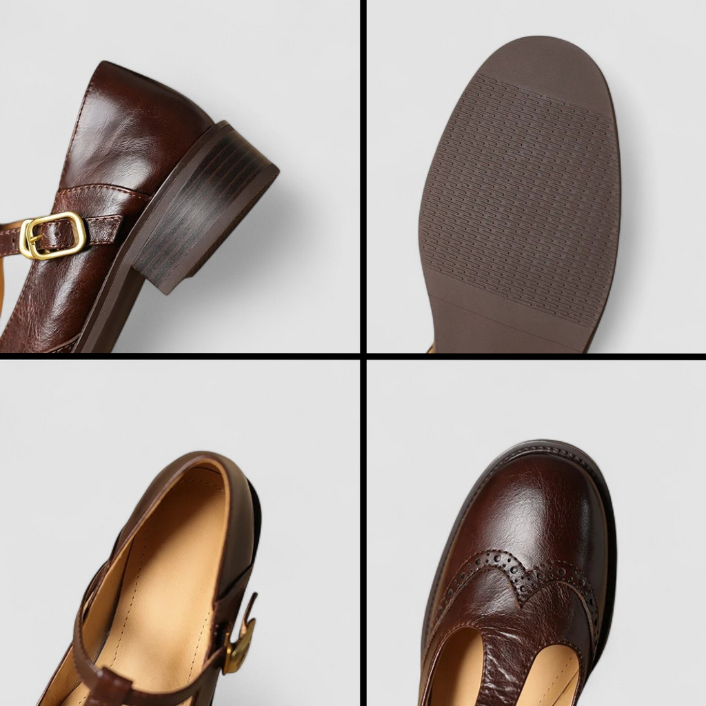 Women's Low Heel Mary Jane Shoes – Strap Detail