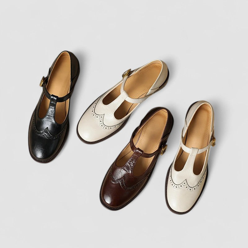 Women's Low Heel Mary Jane Shoes – Strap Detail