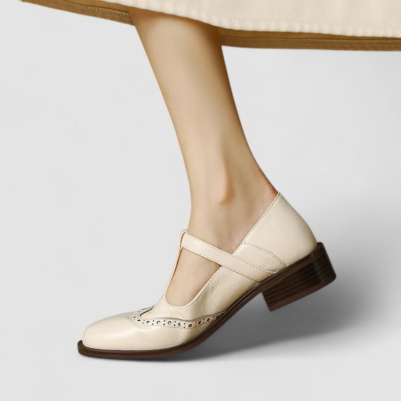 Women's Low Heel Mary Jane Shoes – Strap Detail