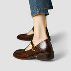 Women's Low Heel Mary Jane Shoes – Strap Detail