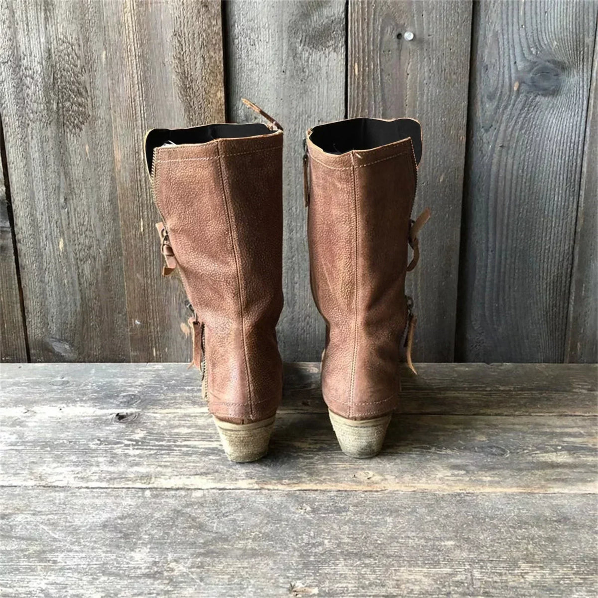 Kacob | Women's Mid Calf Boots – Slouch Zip Autumn Boots