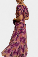 Women's Off-Shoulder Ruched Evening Dress