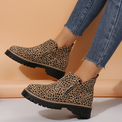 Kacob | Women's Orthopaedic Low Ankle Boots – Side Zip Arch Support Winter Boots