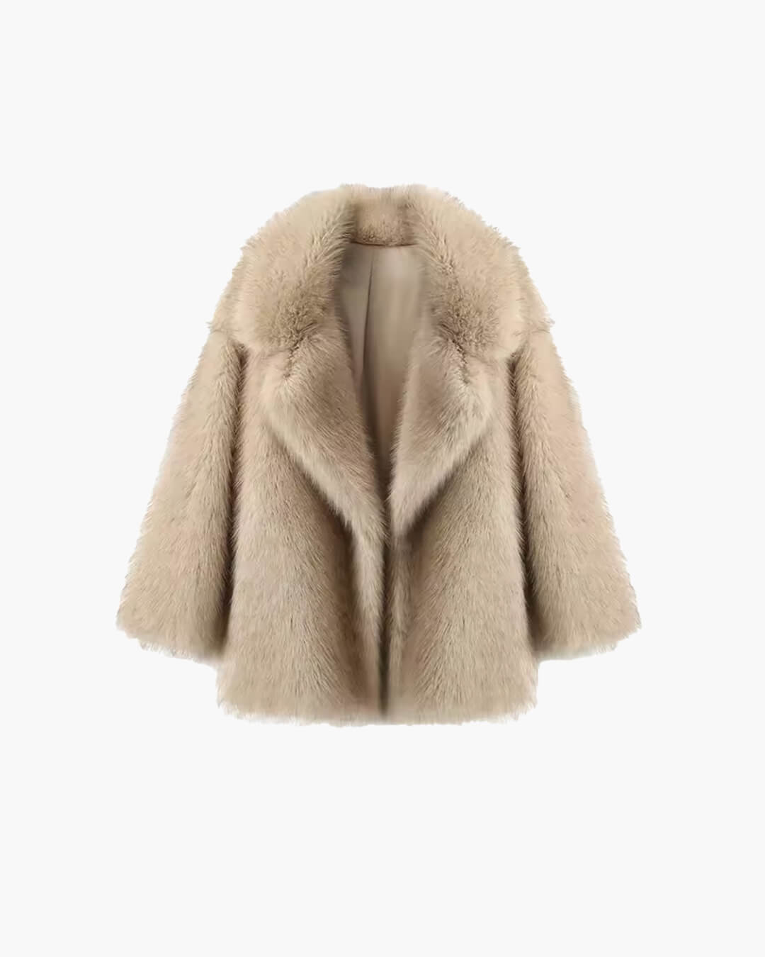 Kacob | Women's Oversized Faux Fur Coat – Fluffy Fur Coat for Winter