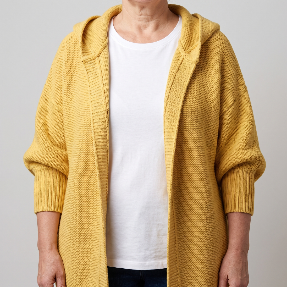 Kacob | Women's Oversized Hooded Longline Cardigan – Loose Knit Long Cardigan