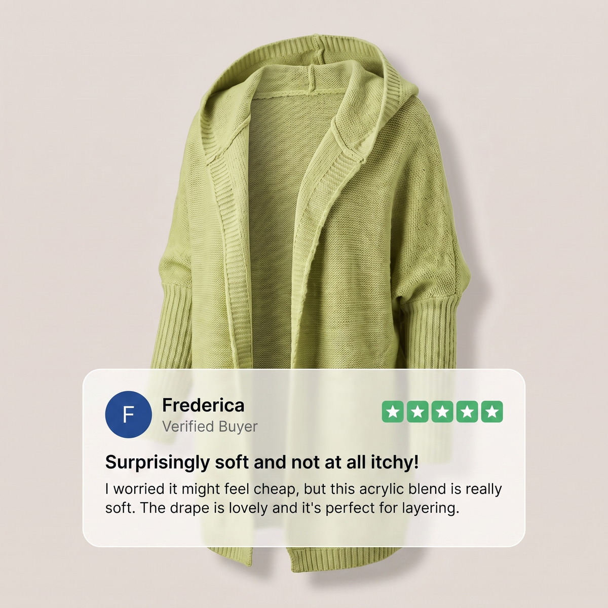 Kacob | Women's Oversized Hooded Longline Cardigan – Loose Knit Long Cardigan