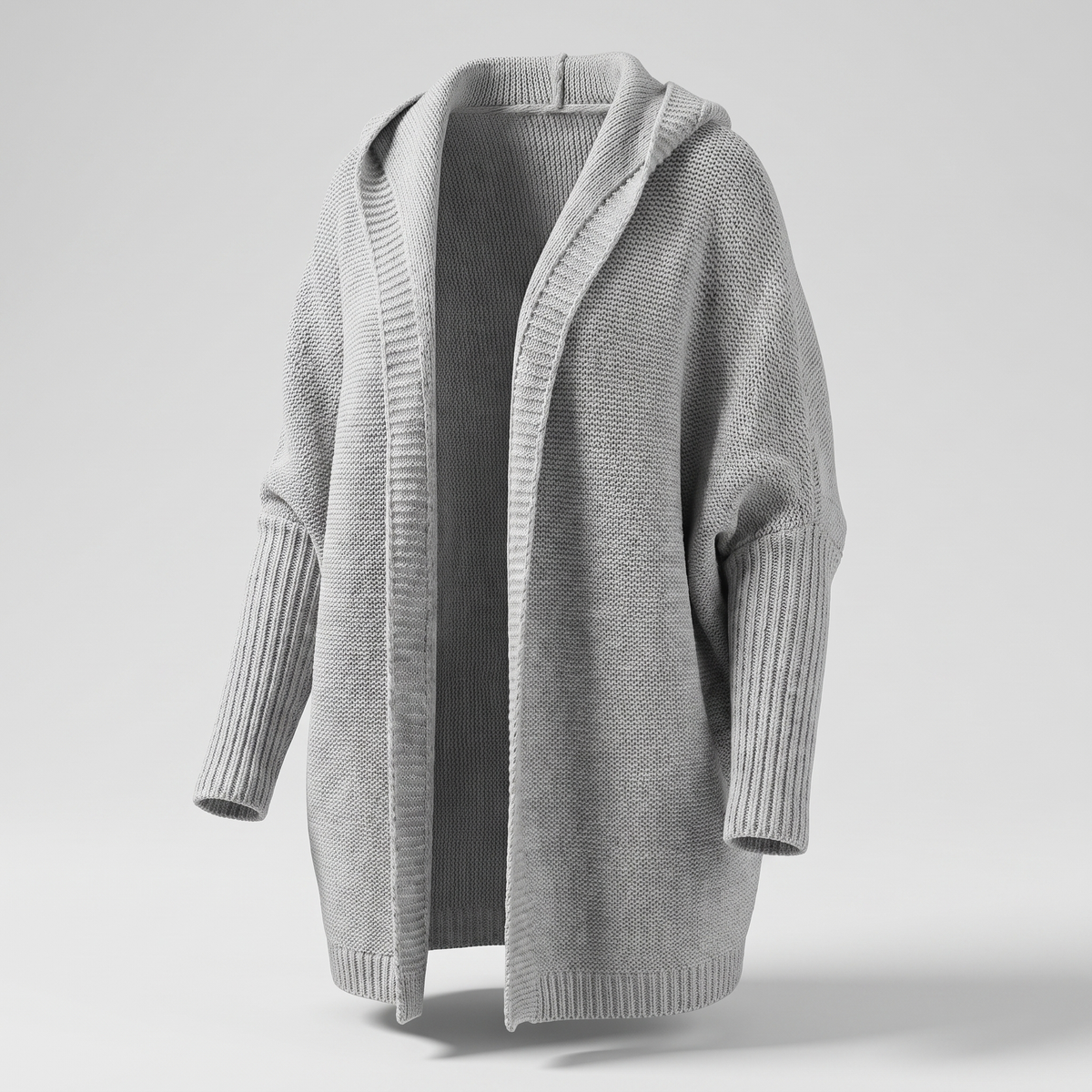 Kacob | Women's Oversized Hooded Longline Cardigan – Loose Knit Long Cardigan