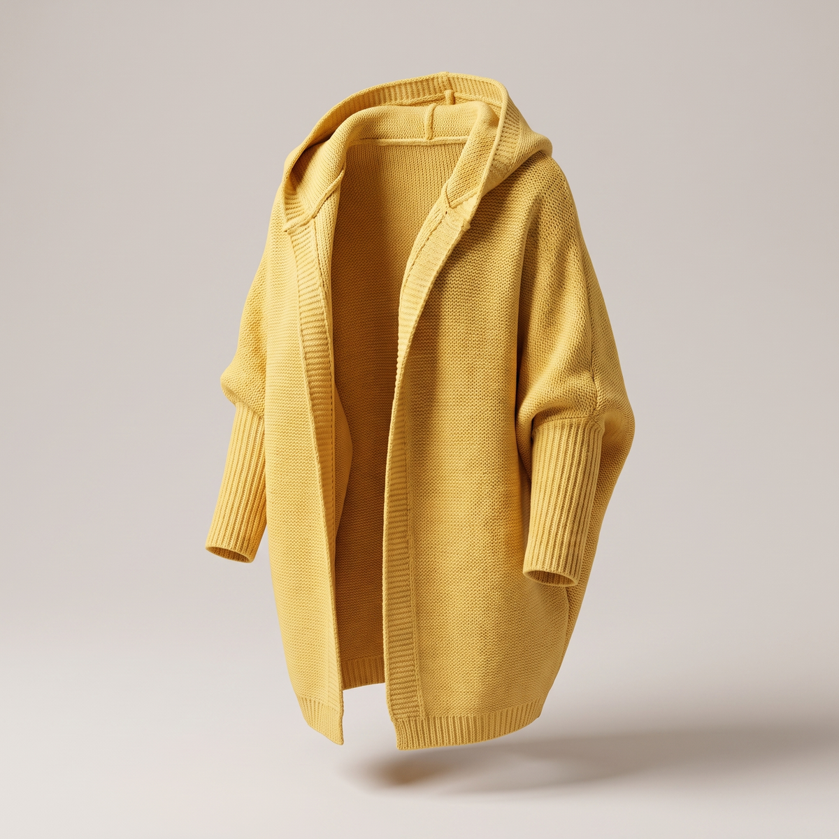 Kacob | Women's Oversized Hooded Longline Cardigan – Loose Knit Long Cardigan