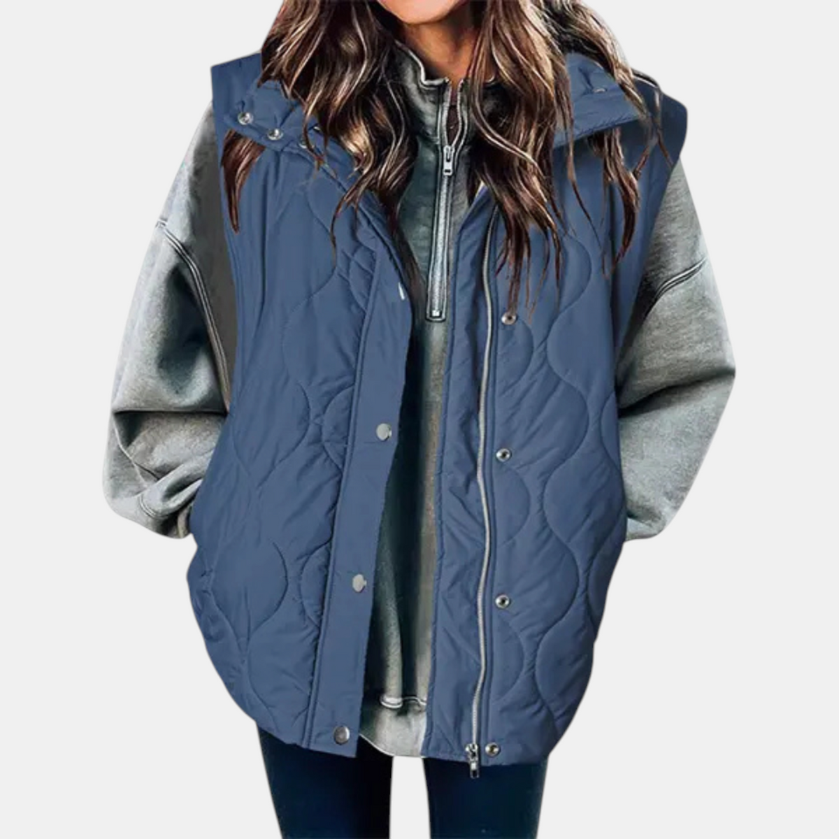 Kacob | Women's Oversized Puffer Gilet – Quilted Sleeveless Body Warmer