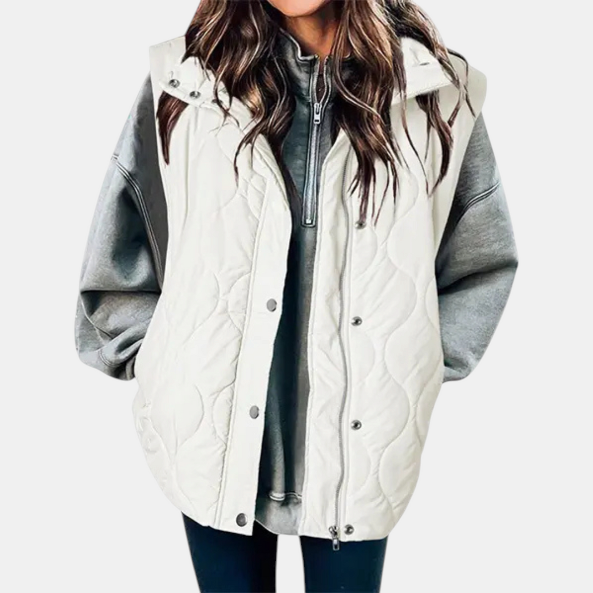 Kacob | Women's Oversized Puffer Gilet – Quilted Sleeveless Body Warmer