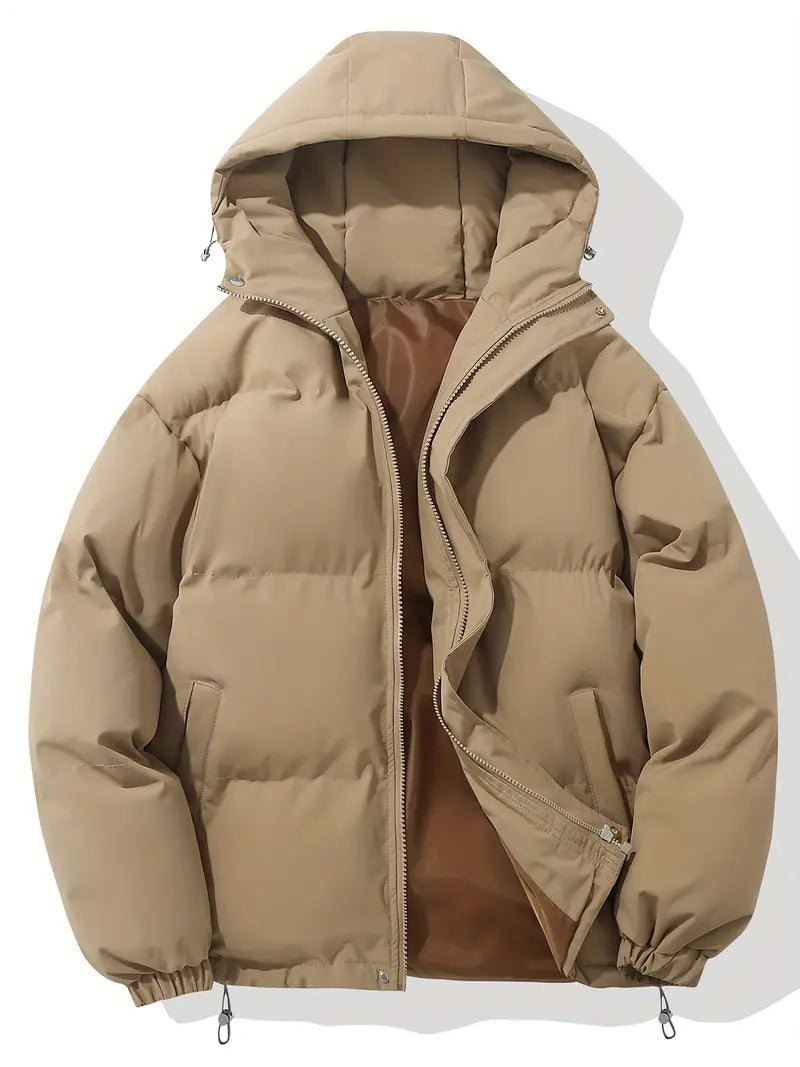Kacob | Women's Oversized Puffer Jacket – Hooded Short Padded Jacket
