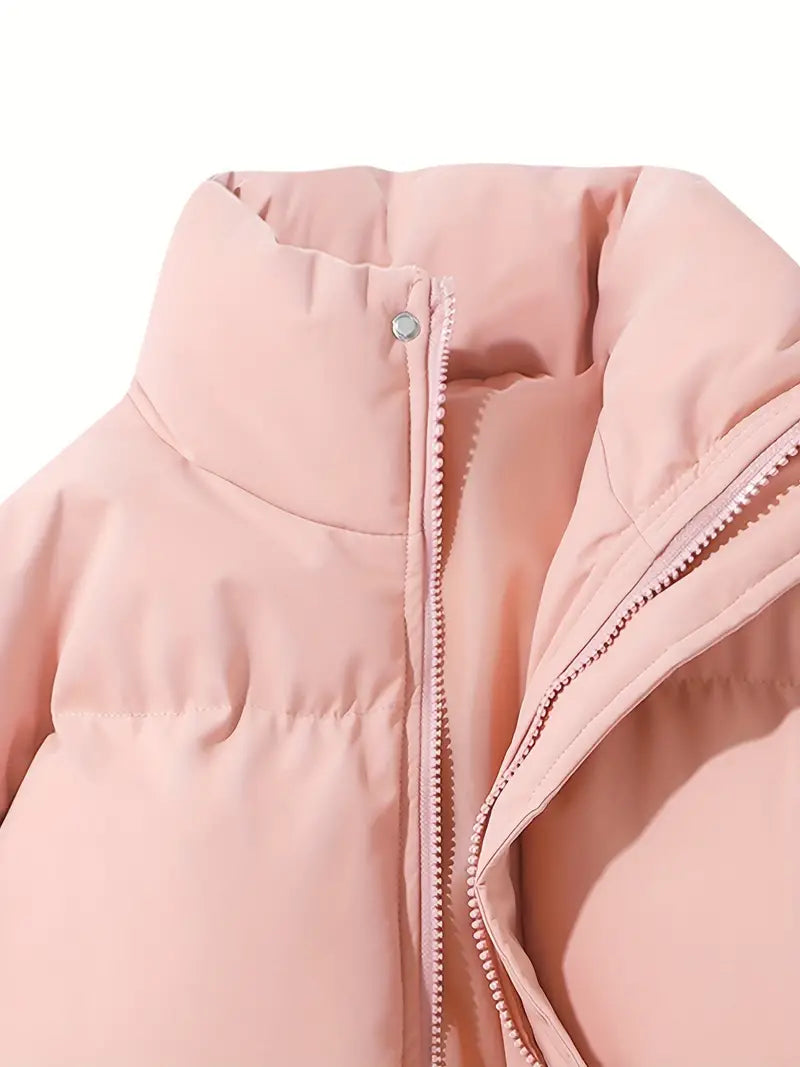 Kacob | Women's Oversized Puffer Jacket – Hooded Short Padded Jacket