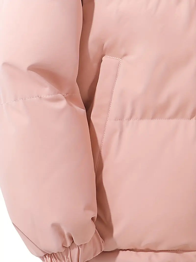 Kacob | Women's Oversized Puffer Jacket – Hooded Short Padded Jacket