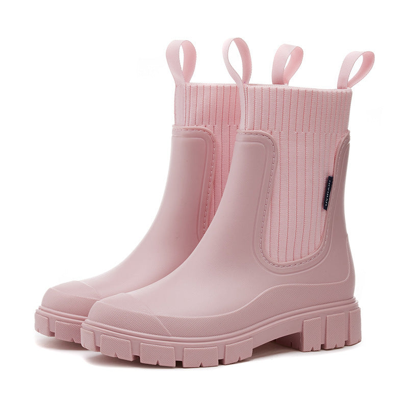 Kacob | Women's Pull-On Wellington Boots – Rain Boots with Grip Sole