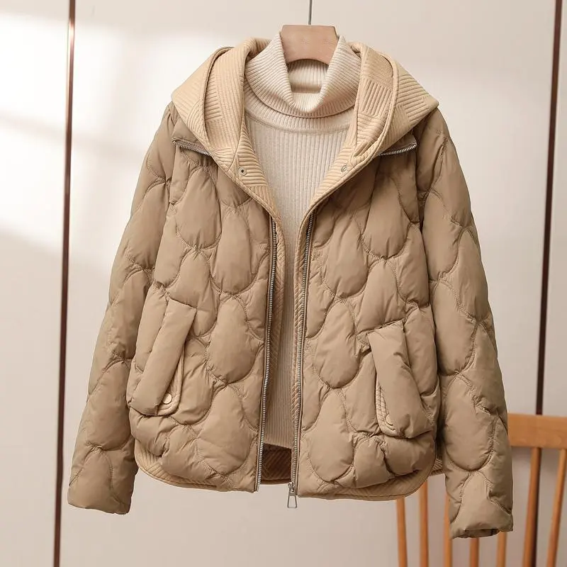Kacob | Women's Quilted Hooded Jacket – Short Padded Winter Jacket
