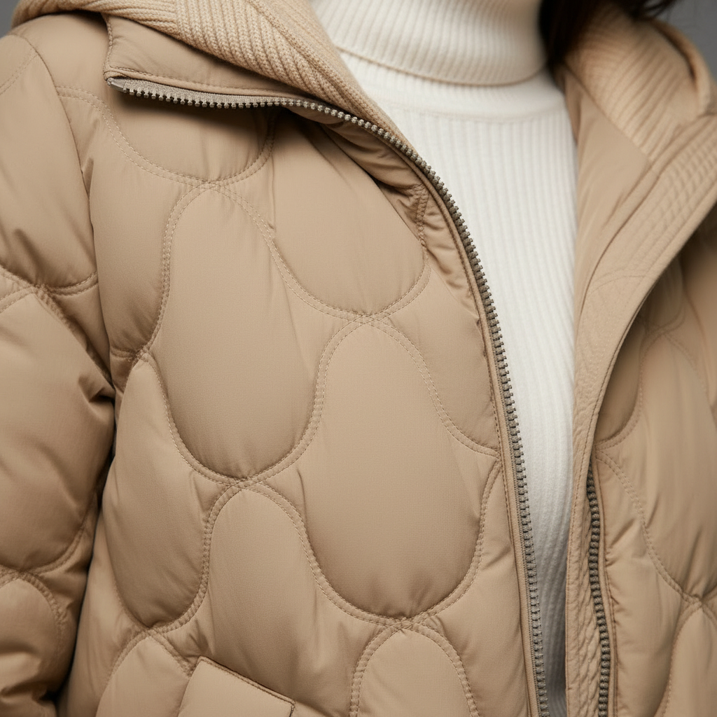 Kacob | Women's Quilted Hooded Jacket – Short Padded Winter Jacket