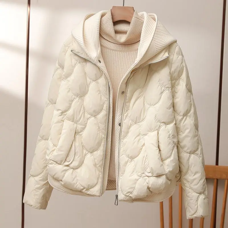 Kacob | Women's Quilted Hooded Jacket – Short Padded Winter Jacket