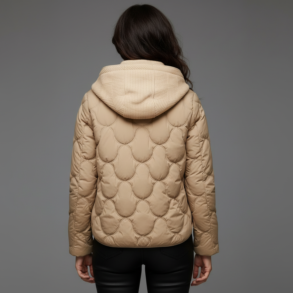 Kacob | Women's Quilted Hooded Jacket – Short Padded Winter Jacket