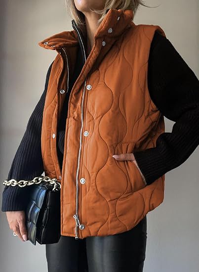 Kacob | Women's Quilted Jacket with Rib Knit Sleeves – Stand Collar Padded Jacket