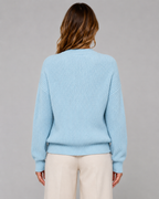 Women's Ribbed Henley Jumper – Button Neck