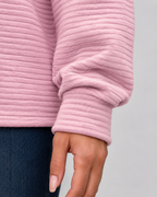 Women's Ribbed Quarter-Zip Knit Pullover – Zip Neck