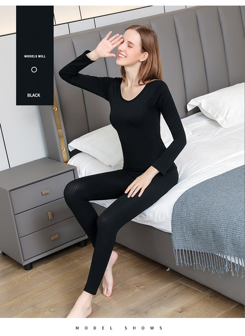Women's Ribbed Scoop Neck Base Layer Set